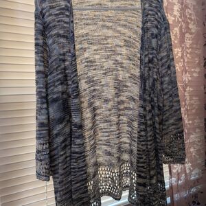 Westport Navy and Gray Knit Cardigan